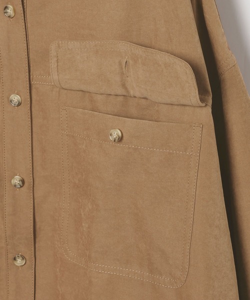 LEPSIM(レプシィム)の「フェイクスエードWポケットシャツ 630189(シャツ/ブラウス・レディース・キャメル/ベージュ・FREE)」の9枚目の写真