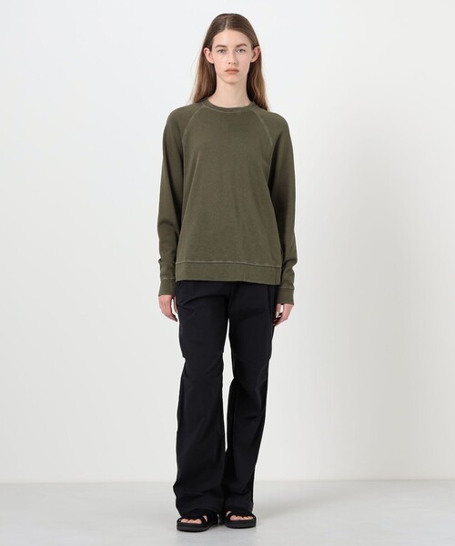 JAMES PERSE（ジェームスパース）の「バックパイルスエット ラグランスリーブプルオーバー WXA3657（スウェット・レディース・ダークカーキ/グレー・1/2）」の3枚目の写真