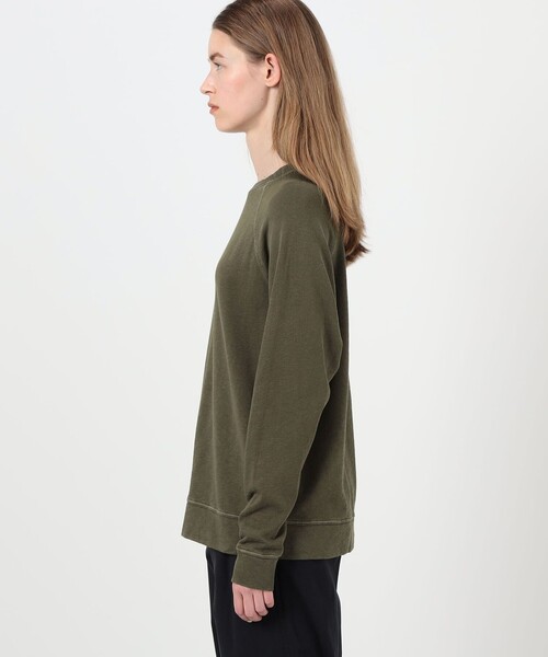 JAMES PERSE（ジェームスパース）の「バックパイルスエット ラグランスリーブプルオーバー WXA3657（スウェット・レディース・ダークカーキ/グレー・1/2）」の5枚目の写真