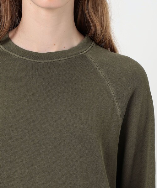 JAMES PERSE（ジェームスパース）の「バックパイルスエット ラグランスリーブプルオーバー WXA3657（スウェット・レディース・ダークカーキ/グレー・1/2）」の7枚目の写真