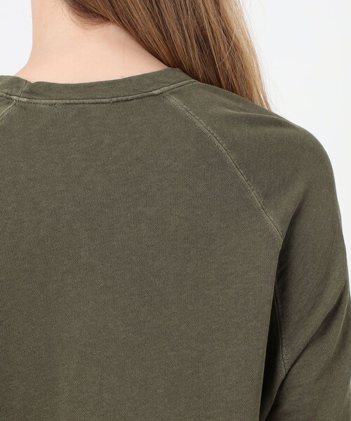 JAMES PERSE（ジェームスパース）の「バックパイルスエット ラグランスリーブプルオーバー WXA3657（スウェット・レディース・ダークカーキ/グレー・1/2）」の8枚目の写真