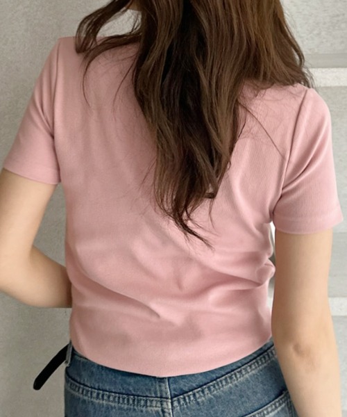 U.S. POLO ASSN.(ユーエスポロアッスン)の「【Ada.別注 U.S. POLO ASSN】ヘンリーネック コンパクト Tシャツ(Tシャツ/カットソー・レディース・ブラック/ホワイト/ピンク・M/L)」の17枚目の写真