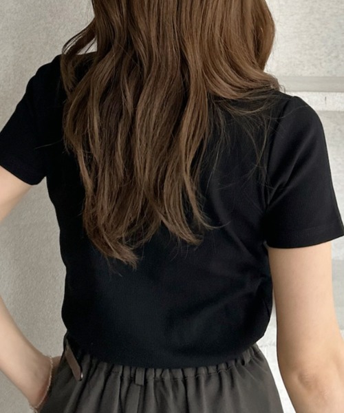 U.S. POLO ASSN.(ユーエスポロアッスン)の「【Ada.別注 U.S. POLO ASSN】ヘンリーネック コンパクト Tシャツ(Tシャツ/カットソー・レディース・ブラック/ホワイト/ピンク・M/L)」の13枚目の写真