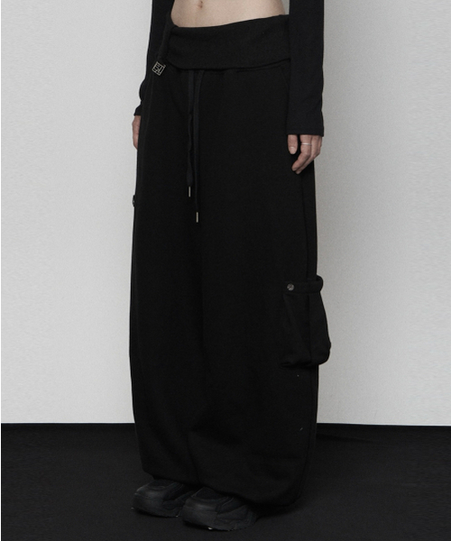 ETRE AU SOMMET（エトレオソメ）の「Rib Terry Pocket Sweat Pants (BLACK)（スウェットパンツ・レディース・その他・FREE）」の2枚目の写真