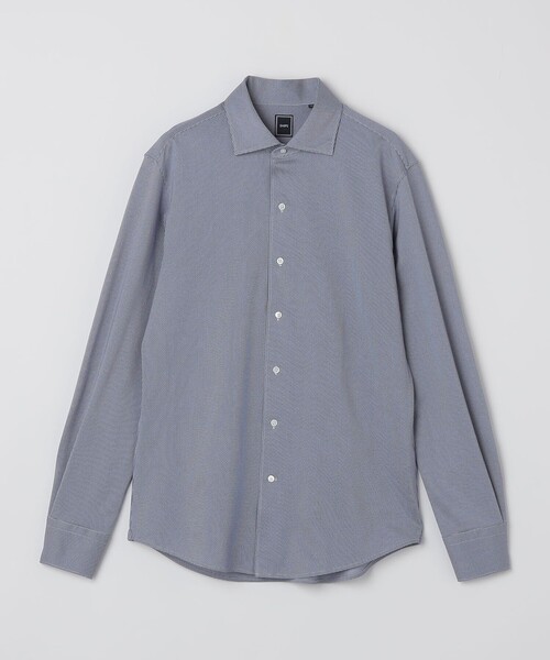 SHIPS(シップス)の「SHIPS: ジャージー ハウンドトゥース ワンピースカラー シャツ(Tシャツ/カットソー・メンズ・ネイビー・SMALL/MEDIUM/LARGE/X-LARGE)」の10枚目の写真