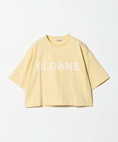 SLOANE（スローン）の「＜SLOANE＞ロゴ クロップド Tシャツ（Tシャツ/カットソー・レディース・イエロー/ホワイト/ブラック・2）」の3枚目の写真
