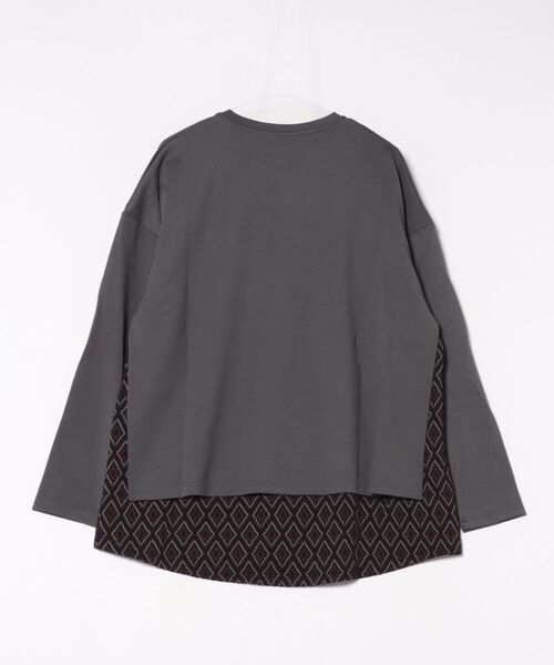ATELANE(アテレーン)の「/ATELANE/ストレッチポンチ WJQDフェイクレイヤードL/T(Tシャツ/カットソー・メンズ・チャコールグレー・LARGE)」の2枚目の写真