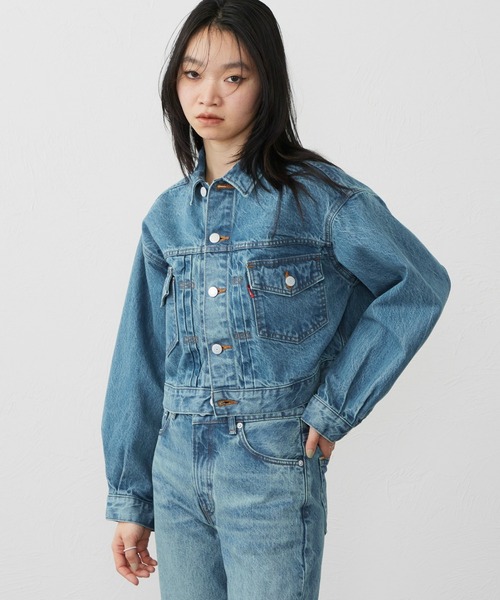 EDWIN(エドウィン)の「EDWIN LADIES 503 ショートデニムジャケット Gジャン(デニムジャケット・レディース・インディゴブルー/ダークインディゴブルー/ライトインディゴブルー・MEDIUM/LARGE)」の3枚目の写真