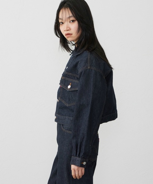 EDWIN LADIES 503 ショートデニムジャケット Gジャン（デニム