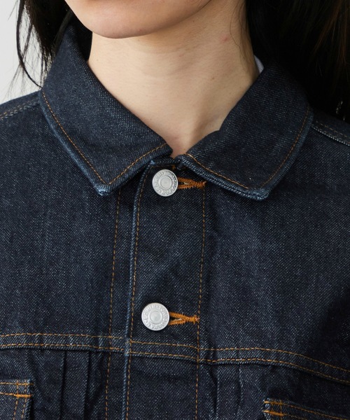 EDWIN(エドウィン)の「EDWIN LADIES 503 ショートデニムジャケット Gジャン(デニムジャケット・レディース・インディゴブルー/ダークインディゴブルー/ライトインディゴブルー・MEDIUM/LARGE)」の6枚目の写真