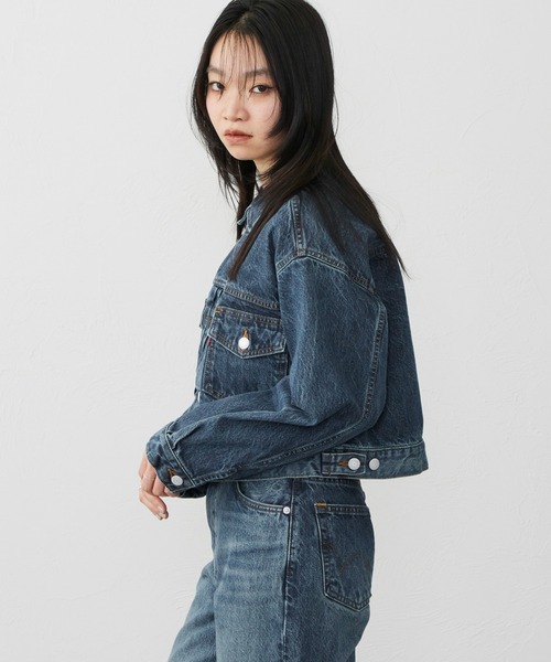 EDWIN(エドウィン)の「EDWIN LADIES 503 ショートデニムジャケット Gジャン(デニムジャケット・レディース・インディゴブルー/ダークインディゴブルー/ライトインディゴブルー・MEDIUM/LARGE)」の13枚目の写真