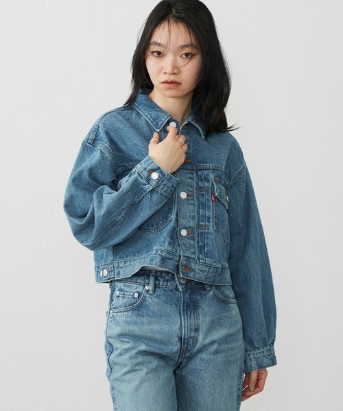 EDWIN(エドウィン)の「EDWIN LADIES 503 ショートデニムジャケット Gジャン(デニムジャケット・レディース・インディゴブルー/ダークインディゴブルー/ライトインディゴブルー・MEDIUM/LARGE)」の22枚目の写真