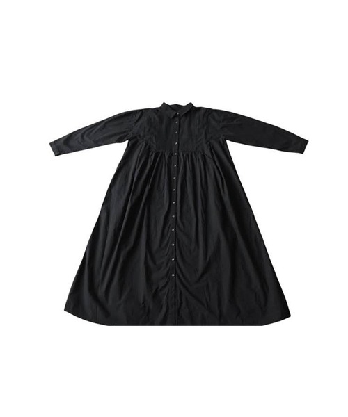 antiqua(アンティカ)の「インド綿 ロングシャツ ワンピース(シャツワンピース・レディース・ホワイト/ブラック・R/P)」の13枚目の写真
