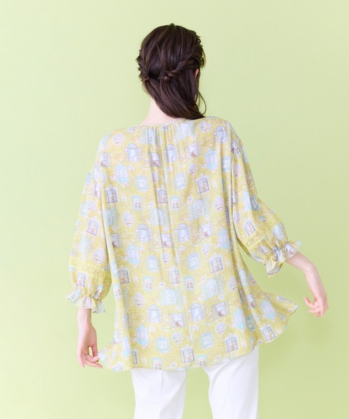 Jolly Poupee(ジョリープッペ)の「【22fabric】ルームメイトPT/ヨーク切替チュニック(チュニック・レディース・グリーン/イエロー・38/42/46)」の19枚目の写真
