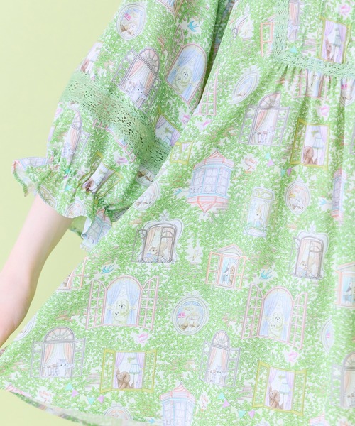 Jolly Poupee(ジョリープッペ)の「【22fabric】ルームメイトPT/ヨーク切替チュニック(チュニック・レディース・グリーン/イエロー・38/42/46)」の3枚目の写真