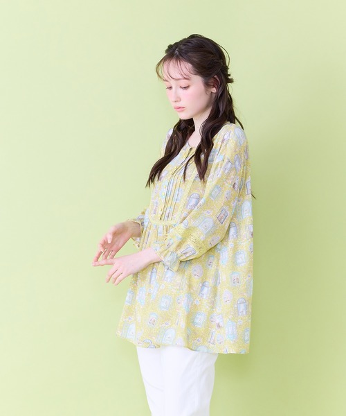 Jolly Poupee(ジョリープッペ)の「【22fabric】ルームメイトPT/ヨーク切替チュニック(チュニック・レディース・グリーン/イエロー・38/42/46)」の21枚目の写真