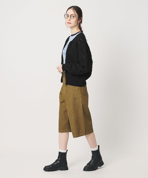 BEAUTY&YOUTH UNITED ARROWS（ビューティーアンドユースユナイテッドアローズ）の「【WEB限定 Wardrobe DAILY MINIMAL】レース ジップカーディガン ウォッシャブル（カーディガン/ボレロ・レディース・オフホワイト/ブラック/ライトグレー・FREE）」の2枚目の写真