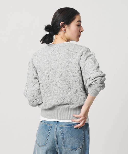 BEAUTY&YOUTH UNITED ARROWS（ビューティーアンドユースユナイテッドアローズ）の「【WEB限定 Wardrobe DAILY MINIMAL】レース ジップカーディガン ウォッシャブル（カーディガン/ボレロ・レディース・オフホワイト/ブラック/ライトグレー・FREE）」の5枚目の写真