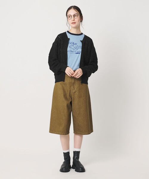 BEAUTY&YOUTH UNITED ARROWS（ビューティーアンドユースユナイテッドアローズ）の「【WEB限定 Wardrobe DAILY MINIMAL】レース ジップカーディガン ウォッシャブル（カーディガン/ボレロ・レディース・オフホワイト/ブラック/ライトグレー・FREE）」の9枚目の写真