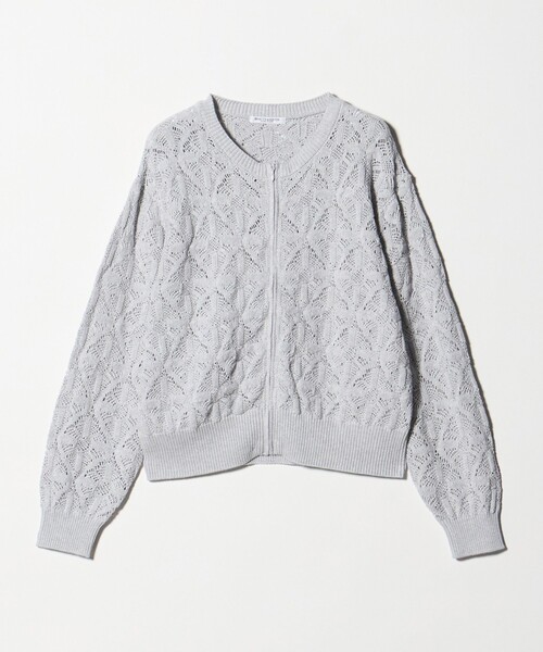 BEAUTY&YOUTH UNITED ARROWS（ビューティーアンドユースユナイテッドアローズ）の「【WEB限定 Wardrobe DAILY MINIMAL】レース ジップカーディガン ウォッシャブル（カーディガン/ボレロ・レディース・オフホワイト/ブラック/ライトグレー・FREE）」の13枚目の写真