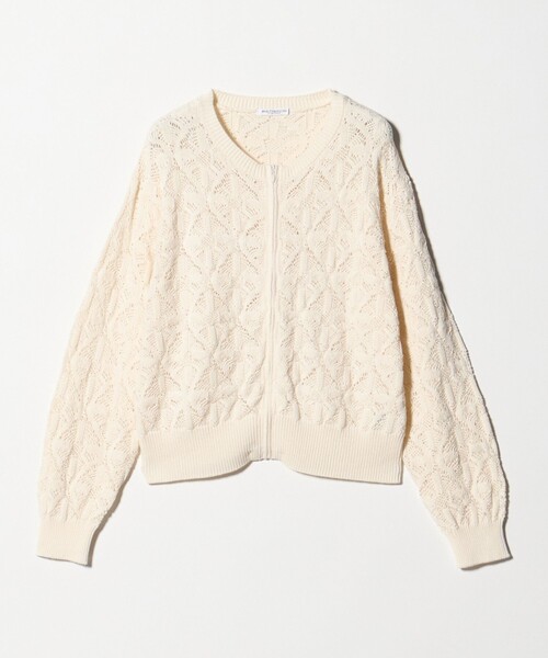 BEAUTY&YOUTH UNITED ARROWS（ビューティーアンドユースユナイテッドアローズ）の「【WEB限定 Wardrobe DAILY MINIMAL】レース ジップカーディガン ウォッシャブル（カーディガン/ボレロ・レディース・オフホワイト/ブラック/ライトグレー・FREE）」の18枚目の写真