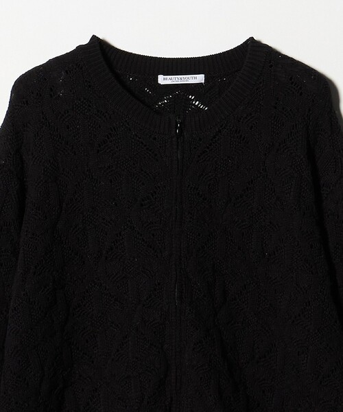 BEAUTY&YOUTH UNITED ARROWS（ビューティーアンドユースユナイテッドアローズ）の「【WEB限定 Wardrobe DAILY MINIMAL】レース ジップカーディガン ウォッシャブル（カーディガン/ボレロ・レディース・オフホワイト/ブラック/ライトグレー・FREE）」の22枚目の写真