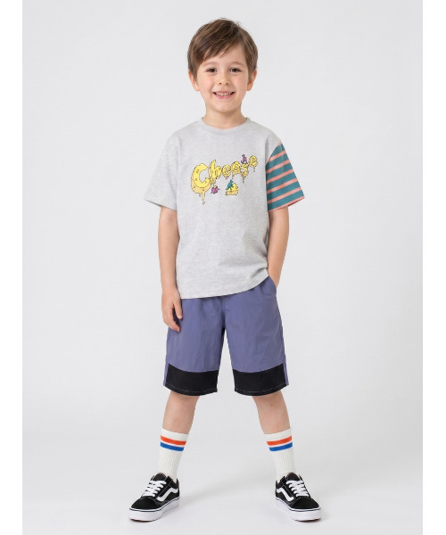 HAKKA KIDS（ハッカキッズ）の「配色ラインソックス（ソックス/靴下・キッズ・ブルー/杢グレー/オフホワイト・S/M/L/LL）」の5枚目の写真