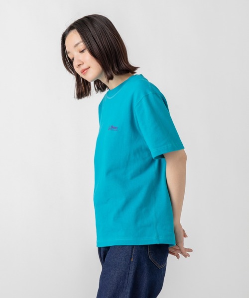 L.L.Bean(エルエルビーン)の「【JAPAN EDITION】ユニオン・ショートスリーブ・ティ(Tシャツ/カットソー・レディース・ライトグレー/ホワイト/エメラルドブルー・MEDIUM)」の4枚目の写真