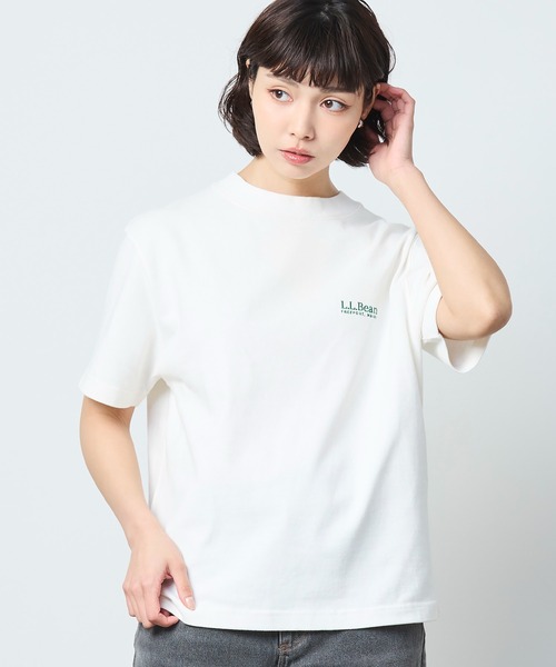 L.L.Bean(エルエルビーン)の「【JAPAN EDITION】ユニオン・ショートスリーブ・ティ(Tシャツ/カットソー・レディース・ライトグレー/ホワイト/エメラルドブルー・MEDIUM)」の11枚目の写真