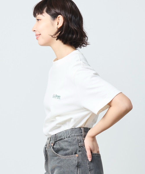 L.L.Bean(エルエルビーン)の「【JAPAN EDITION】ユニオン・ショートスリーブ・ティ(Tシャツ/カットソー・レディース・ライトグレー/ホワイト/エメラルドブルー・MEDIUM)」の15枚目の写真