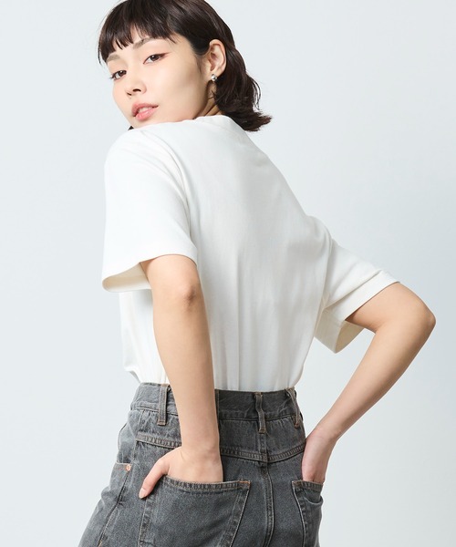 L.L.Bean(エルエルビーン)の「【JAPAN EDITION】ユニオン・ショートスリーブ・ティ(Tシャツ/カットソー・レディース・ライトグレー/ホワイト/エメラルドブルー・MEDIUM)」の16枚目の写真