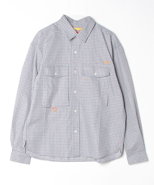 KRIFF MAYER（クリフメイヤー）の「KRIFF MAYER ｼｱｻｯｶｰﾁｪｯｸﾄﾞｱｼｬﾂ（シャツ/ブラウス・メンズ・アイボリー/サックスブルー/ネイビー・M/L/XL）」の3枚目の写真