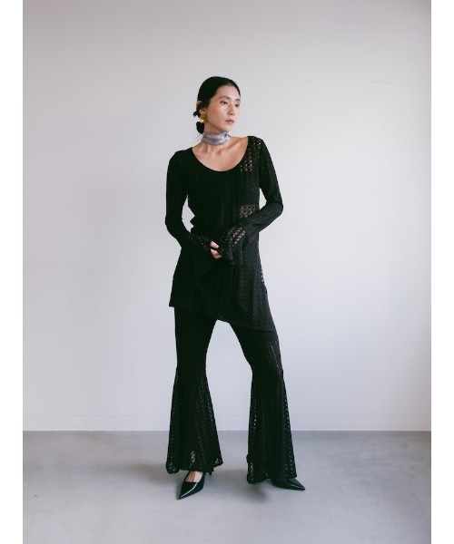 Ruh Dhan(ルーダン)の「Lace Paneled Flare Pants(その他パンツ・レディース・ボルドー/ブラック/アイボリー・FREE)」の15枚目の写真