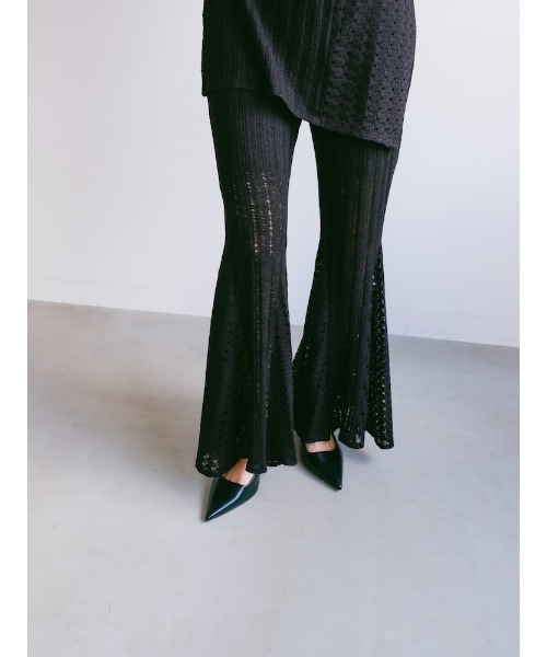 Ruh Dhan(ルーダン)の「Lace Paneled Flare Pants(その他パンツ・レディース・ボルドー/ブラック/アイボリー・FREE)」の19枚目の写真