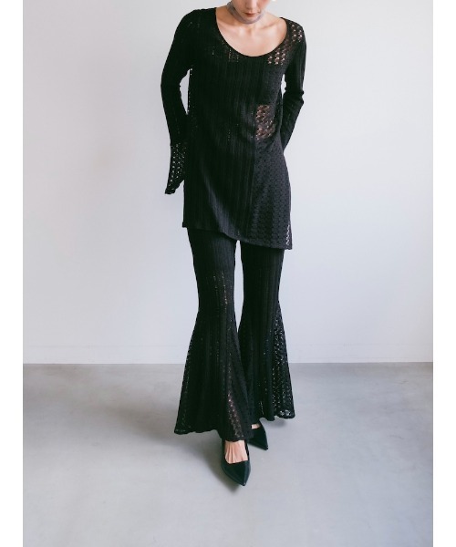 Ruh Dhan(ルーダン)の「Lace Paneled Flare Pants(その他パンツ・レディース・ボルドー/ブラック/アイボリー・FREE)」の20枚目の写真