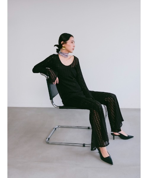 Ruh Dhan(ルーダン)の「Lace Paneled Flare Pants(その他パンツ・レディース・ボルドー/ブラック/アイボリー・FREE)」の21枚目の写真