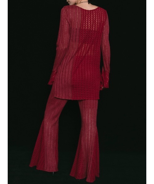 Ruh Dhan(ルーダン)の「Lace Paneled Flare Pants(その他パンツ・レディース・ボルドー/ブラック/アイボリー・FREE)」の5枚目の写真