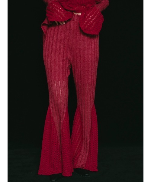 Ruh Dhan(ルーダン)の「Lace Paneled Flare Pants(その他パンツ・レディース・ボルドー/ブラック/アイボリー・FREE)」の6枚目の写真