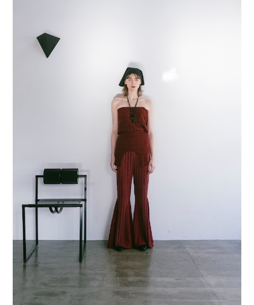 Ruh Dhan(ルーダン)の「Lace Paneled Flare Pants(その他パンツ・レディース・ボルドー/ブラック/アイボリー・FREE)」の7枚目の写真