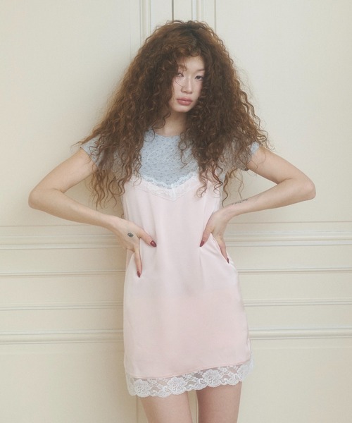 chernyy(チェルニー)の「chernyy floral pearl logo tee / 小花柄パールロゴT(Tシャツ/カットソー・レディース・グレー/アイボリー・LARGE/MEDIUM/SMALL)」の14枚目の写真