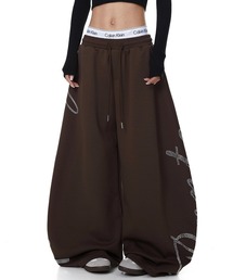 ラインストーンスウェットパンツ