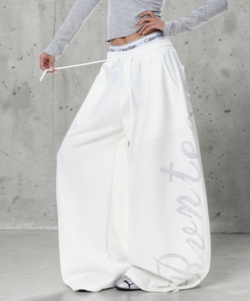 mushwear（マッシュウェア）の「ラインストーンスウェットパンツ（スウェットパンツ・メンズ・ホワイト/ブラウン・MEDIUM/LARGE/SMALL/X-LARGE）」の7枚目の写真