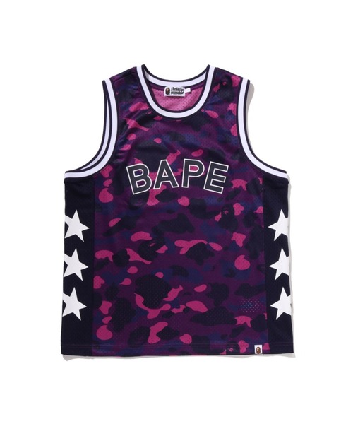 A BATHING APE(アベイシングエイプ)の「COLOR CAMO MESH MULTI LOGO RELAXED FIT TANK TOP(タンクトップ・メンズ・レッド/グリーン/パープル・SMALL/LARGE/X-LARGE/MEDIUM/XX-LARGE)」の2枚目の写真