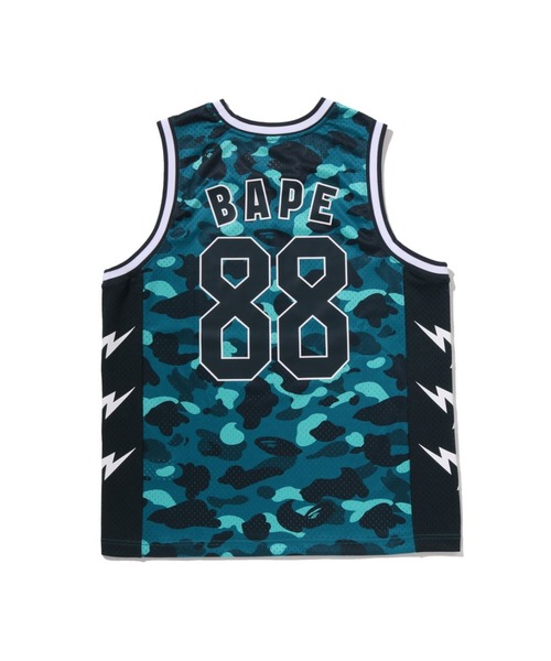 A BATHING APE(アベイシングエイプ)の「COLOR CAMO MESH MULTI LOGO RELAXED FIT TANK TOP(タンクトップ・メンズ・レッド/グリーン/パープル・SMALL/LARGE/X-LARGE/MEDIUM/XX-LARGE)」の4枚目の写真