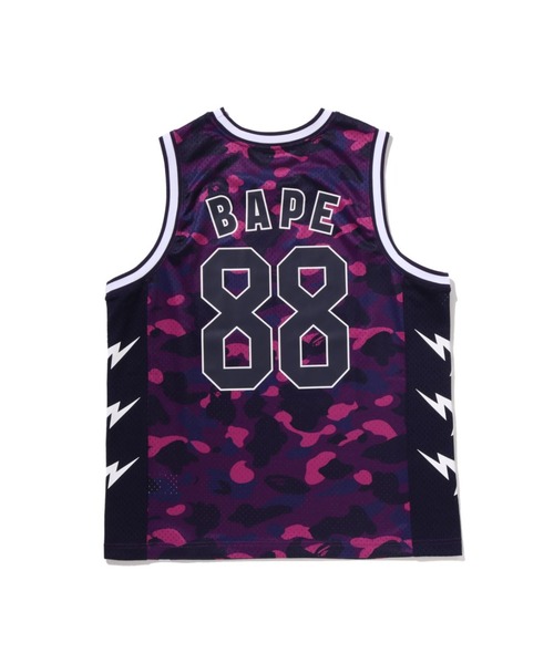 A BATHING APE(アベイシングエイプ)の「COLOR CAMO MESH MULTI LOGO RELAXED FIT TANK TOP(タンクトップ・メンズ・レッド/グリーン/パープル・SMALL/LARGE/X-LARGE/MEDIUM/XX-LARGE)」の5枚目の写真