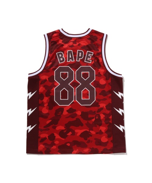 A BATHING APE(アベイシングエイプ)の「COLOR CAMO MESH MULTI LOGO RELAXED FIT TANK TOP(タンクトップ・メンズ・レッド/グリーン/パープル・SMALL/LARGE/X-LARGE/MEDIUM/XX-LARGE)」の6枚目の写真