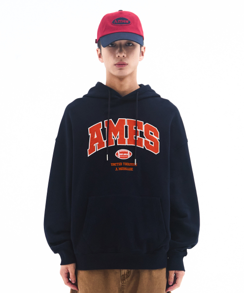 AMESWORLDWIDE（アメスワールドワイド）の「BASIC APPLIQUE HOODIE NAVY（パーカー・レディース・その他・LARGE/MEDIUM/SMALL）」の4枚目の写真