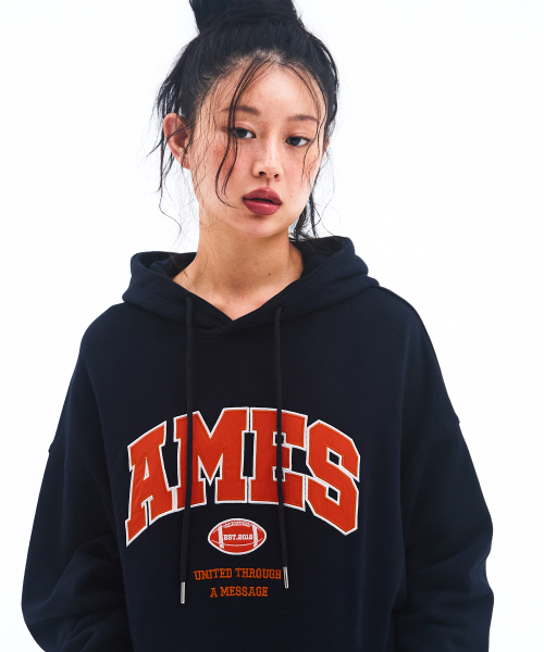 AMESWORLDWIDE（アメスワールドワイド）の「BASIC APPLIQUE HOODIE NAVY（パーカー・レディース・その他・LARGE/MEDIUM/SMALL）」の5枚目の写真