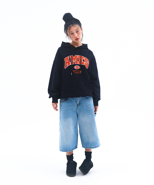 AMESWORLDWIDE（アメスワールドワイド）の「BASIC APPLIQUE HOODIE NAVY（パーカー・レディース・その他・LARGE/MEDIUM/SMALL）」の9枚目の写真