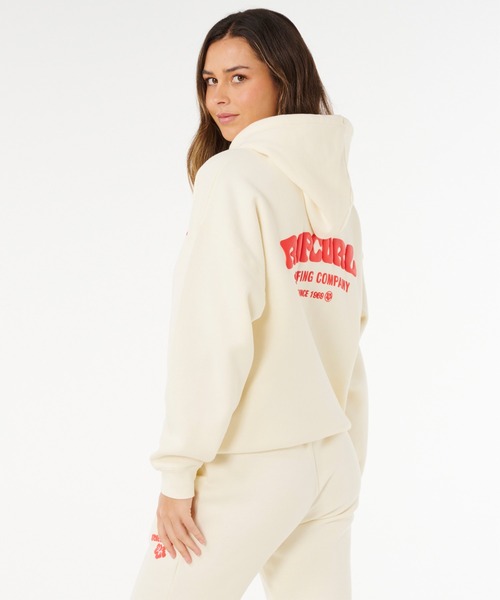 rip curl（リップカール）の「RIP CURL/リップカール SURF PUFF HERITAGE HOOD パーカー 06AWFL（パーカー・レディース・オフホワイト/ピンク・XS/S）」の2枚目の写真